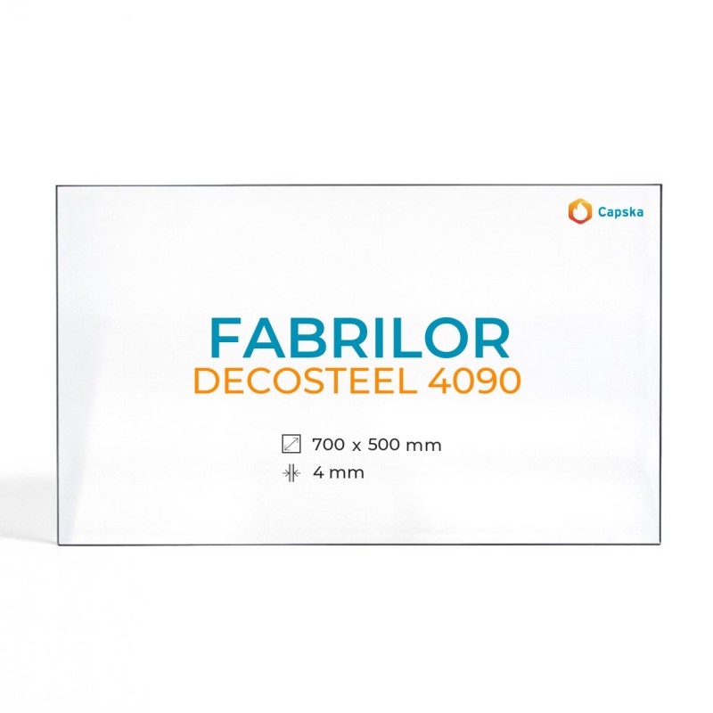 Vitre Fabrilor DECOSTEEL 4090 - Verre Rectangle pour insert