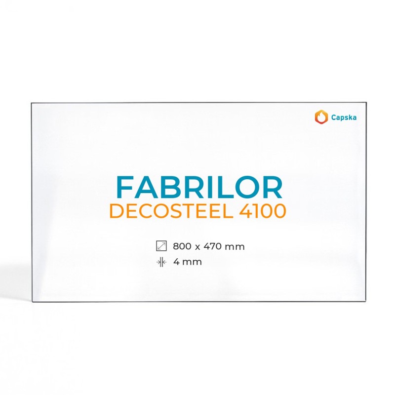 Vitre Fabrilor DECOSTEEL 4100 - Verre Rectangle pour insert