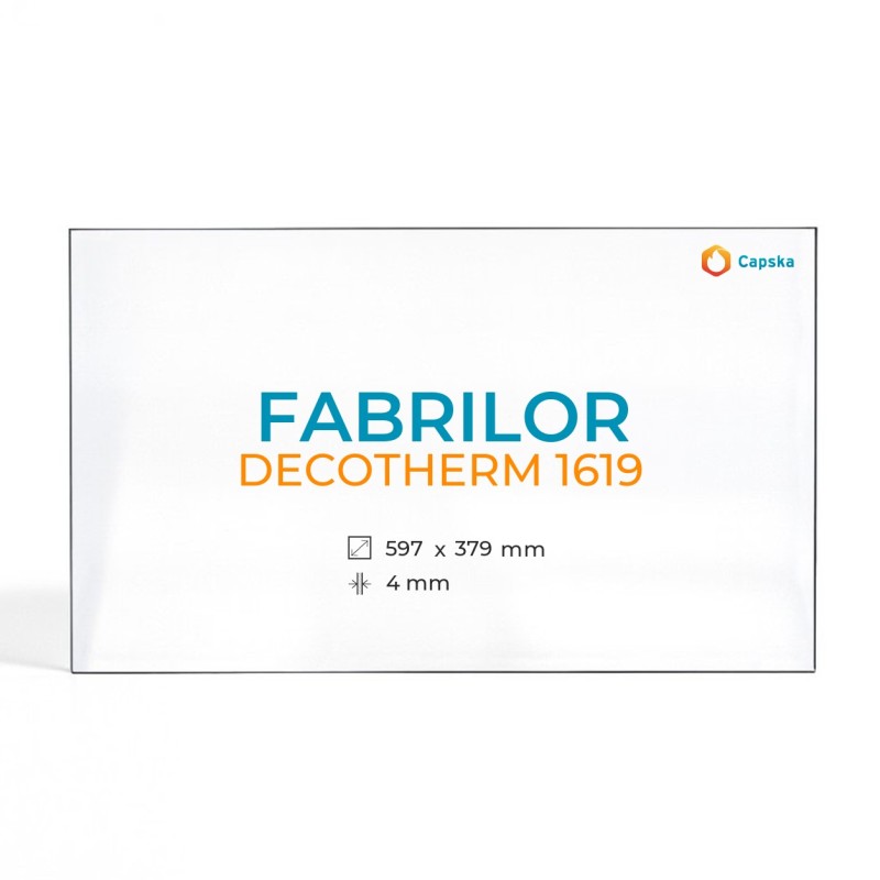 Fabrilor DECOTHERM 1619 Glass Panel for Fireplace Insert