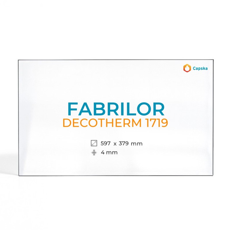 Fabrilor DECOTHERM 1719 Glas - Rechteck Kaminglas für Kaminofen