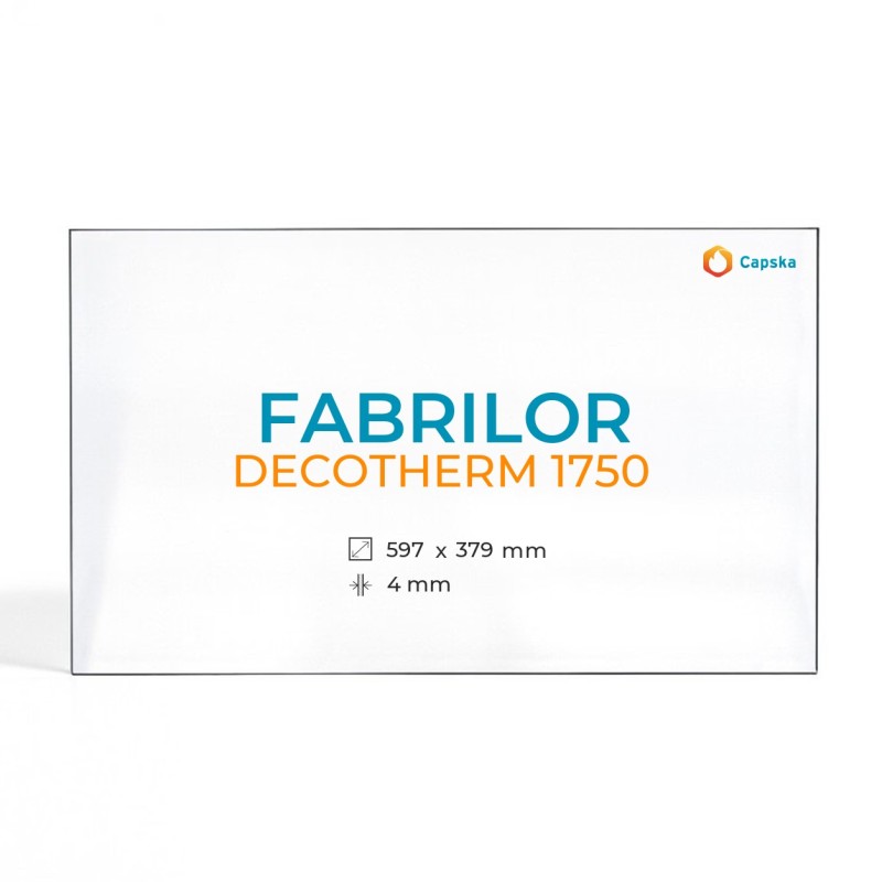 Vitre Fabrilor DECOTHERM 1750 - Verre Rectangle pour insert