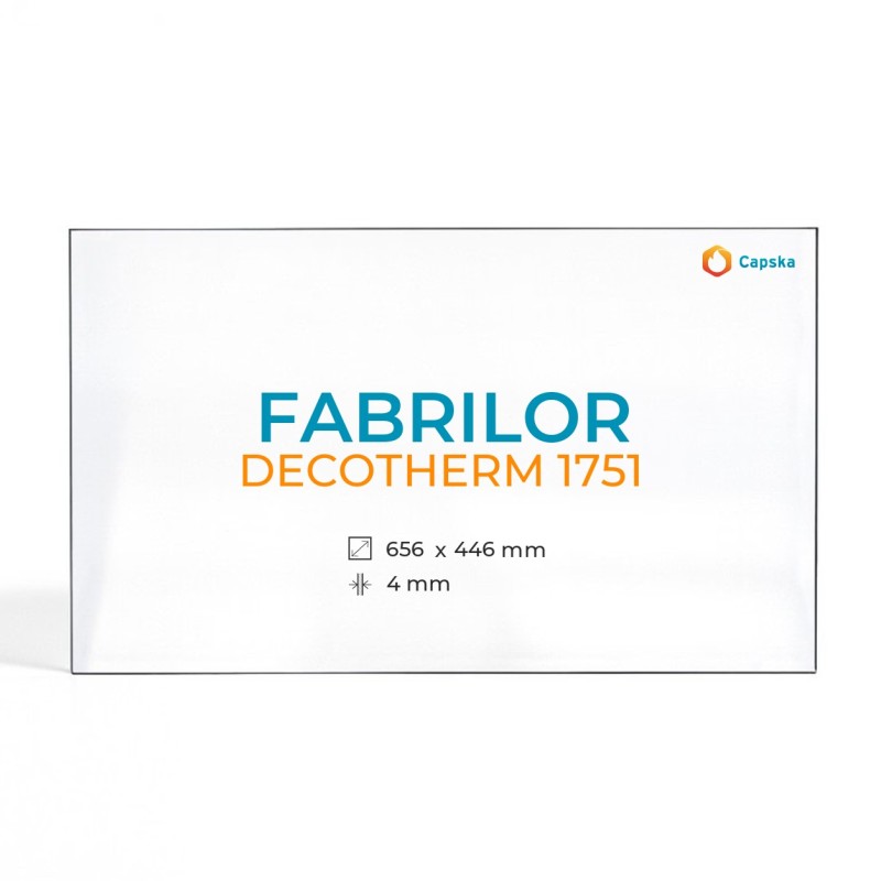 Fabrilor DECOTHERM 1751 Rechteck Kaminglas - hitzebeständig bis 760°