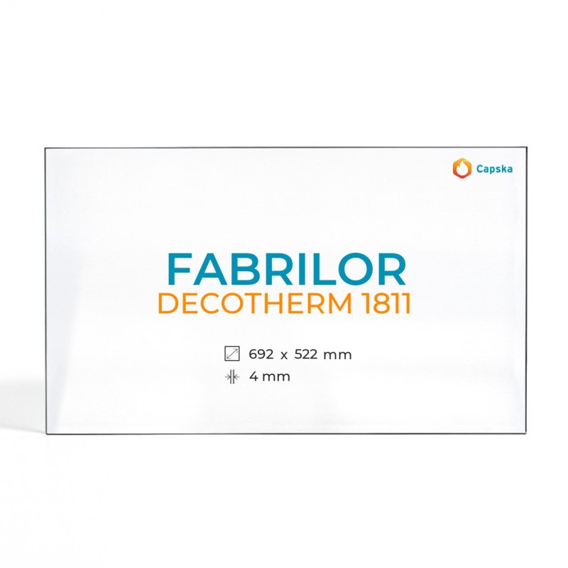 Glas für Kaminofen DECOTHERM 1811 - Rechteckig - Fabrilor-zertifiziert