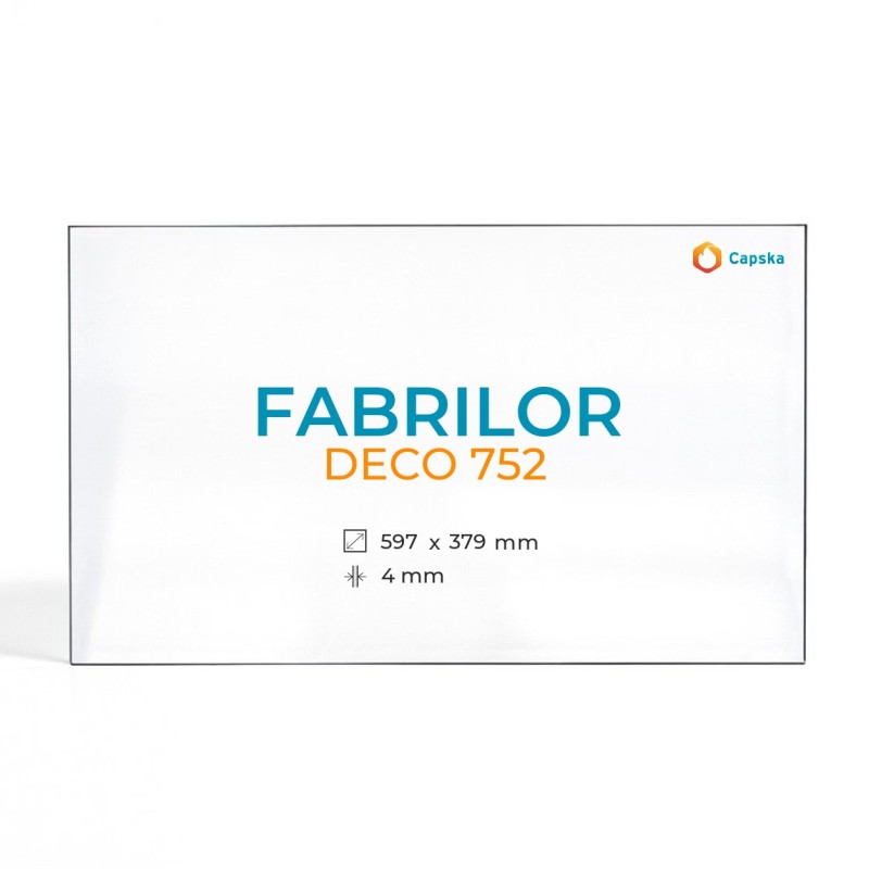 Vitre Fabrilor DECO 752 - Verre Rectangle pour insert