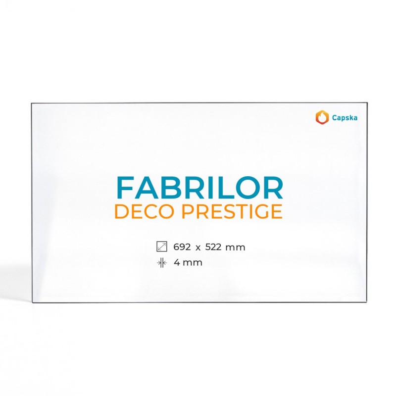 Fabrilor DECO PRESTIGE Glass Panel for Fireplace Insert