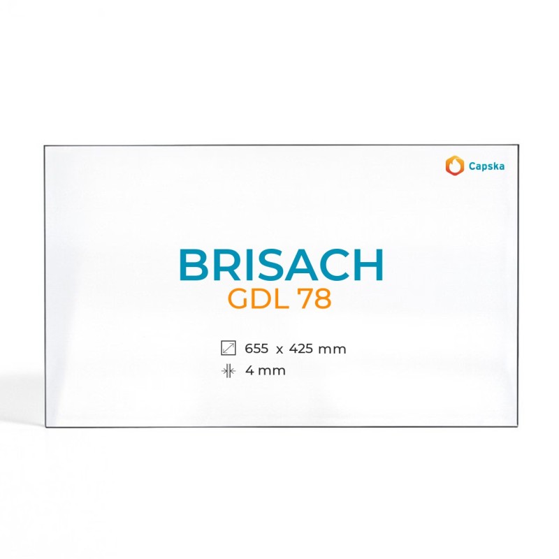 Vitre Brisach GDL 78 - Verre Rectangle pour insert
