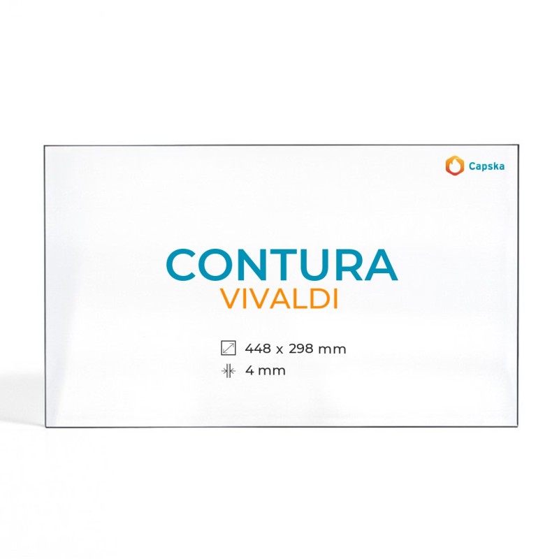 Contura VIVALDI Glass - Rectangular Panel for Wood Burning Stove