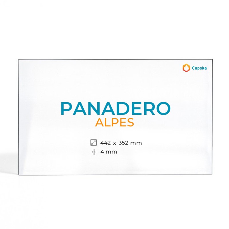 Panadero ALPES Glass - Rectangular Panel for Wood Burning Stove