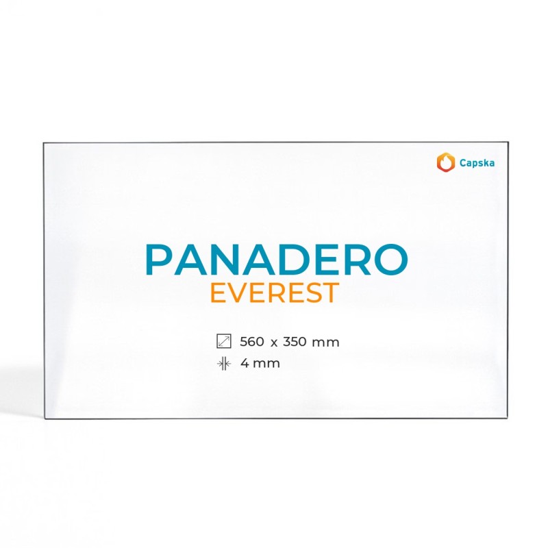 Panadero EVEREST Glass - Rectangular Panel for Wood Burning Stove