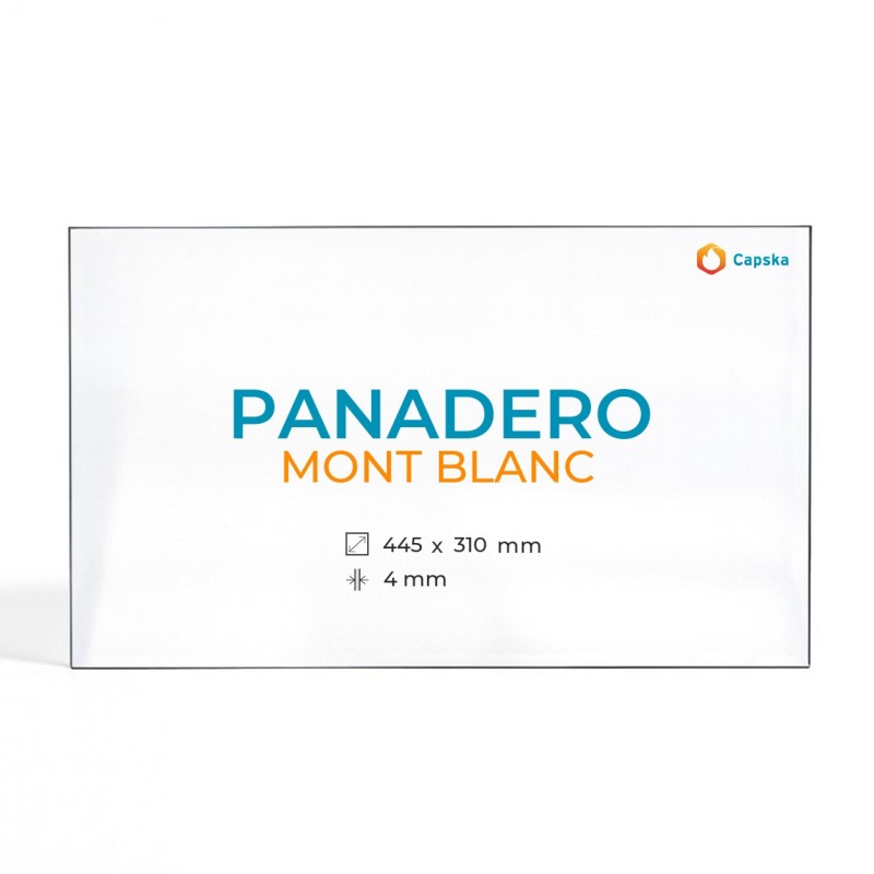 Vitre Panadero MONT BLANC - Verre Rectangle pour poêle à bois