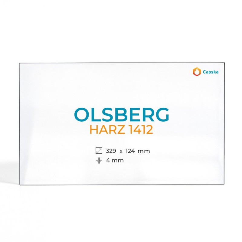 Verre pour poêle Olsberg HARZ 1412 - Rectangulaire