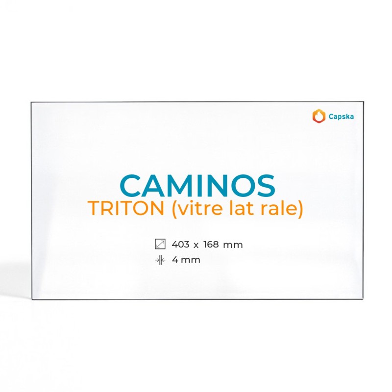 Vitre Caminos TRITON - Verre Rectangle Latéral pour poêle à bois