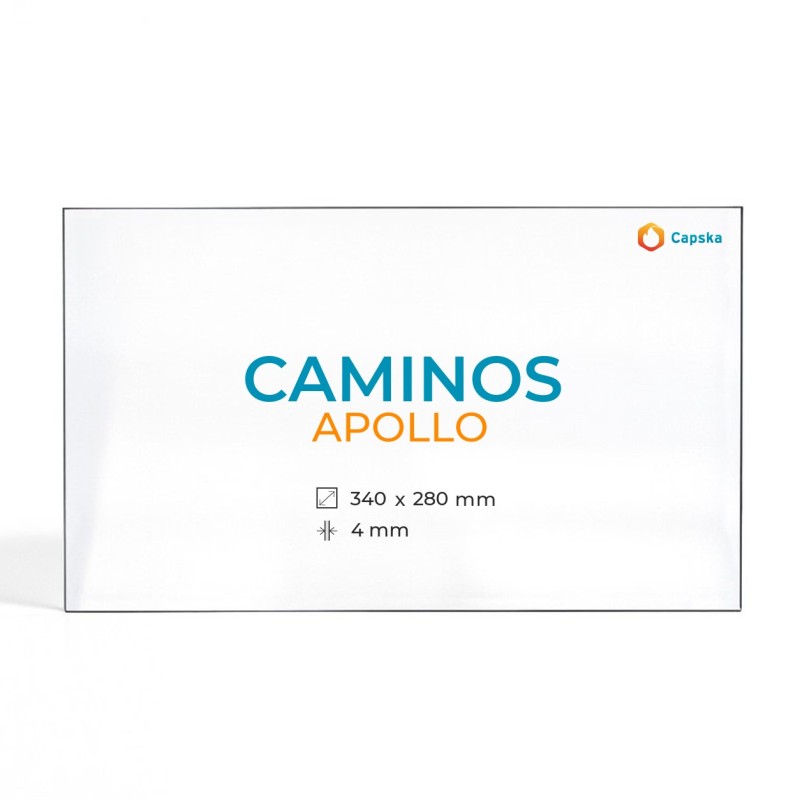 Cristall Caminos APOLLO - Vidre Rectangle per estufa de llenya