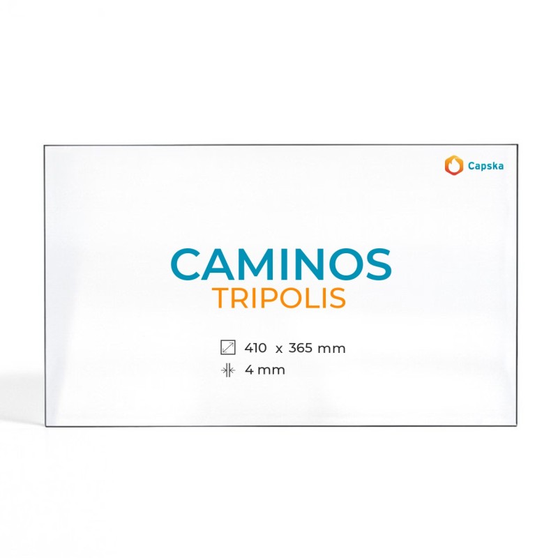 Caminos TRIPOLIS Glas - Rechteck Kaminglas für Kaminofen