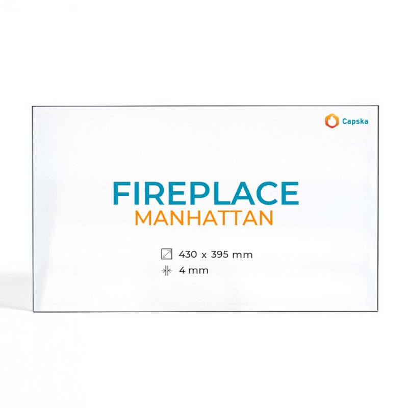 Vitre Fireplace MANHATTAN - Verre Rectangle pour poêle à bois