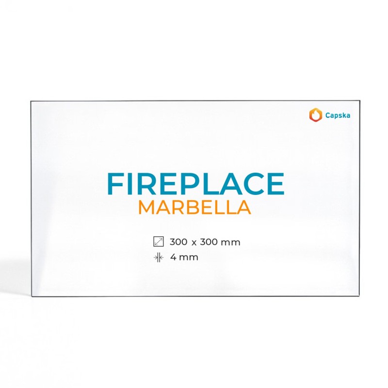Vitre Fireplace MARBELLA - Verre Rectangle pour poêle à bois