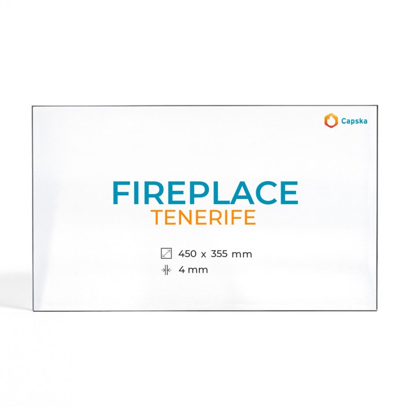 Vitre Fireplace TENERIFE - Verre Rectangle pour poêle à bois