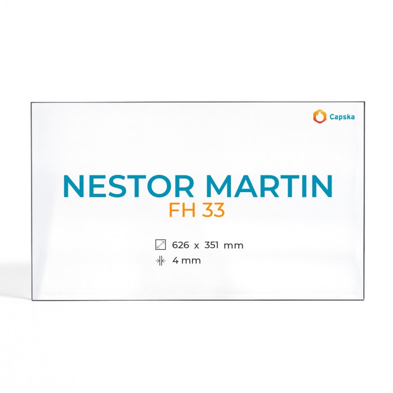 Vetro Nestor Martin FH 33 - Vetro Rettangolo per stufa a legna