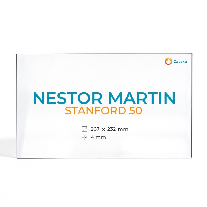 Vitre Nestor Martin STANFORD 50 - Verre Rectangle pour poêle à bois