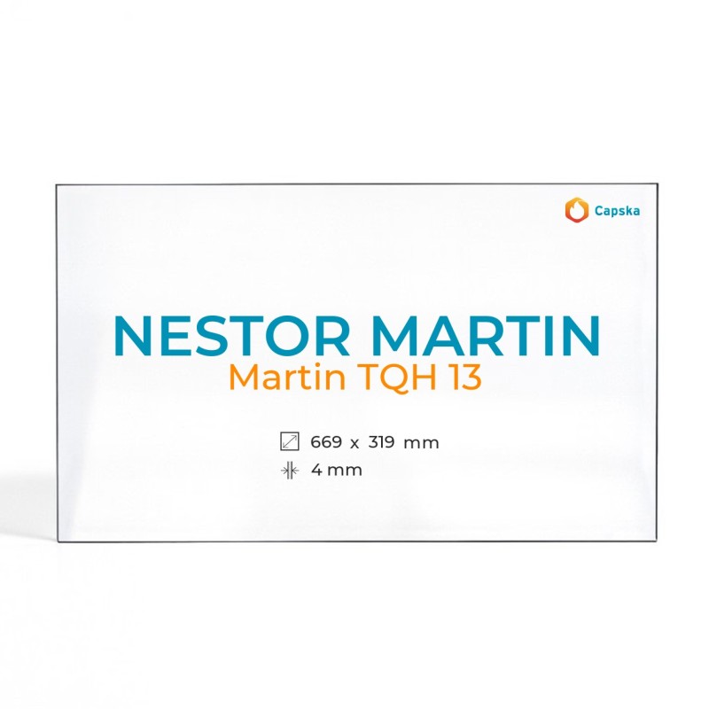 Vitre Nestor Martin MARTIN TQH 13 - Verre Rectangle pour poêle à bois