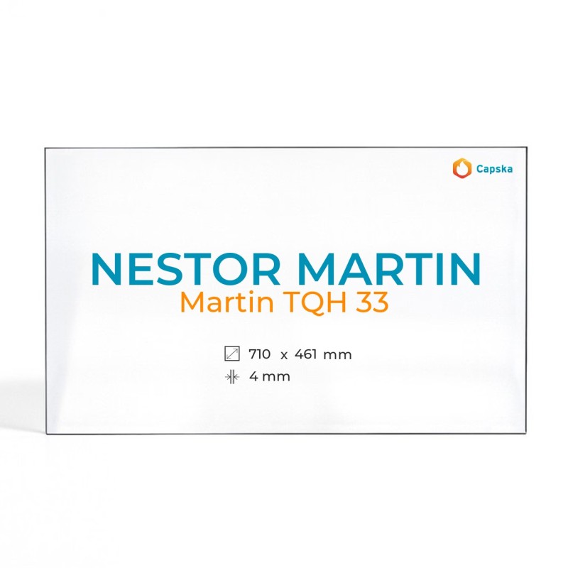 Vitre Nestor Martin MARTIN TQH 33 - Verre Rectangle pour poêle à bois
