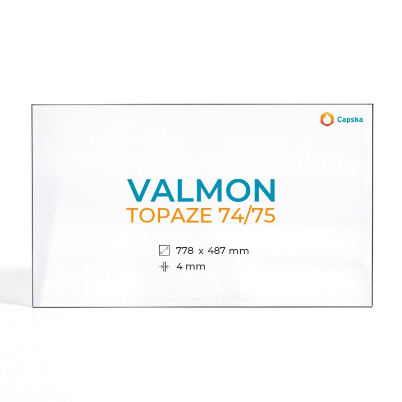 Vitre Valmon TOPAZE 74/75 - Verre Rectangle pour insert