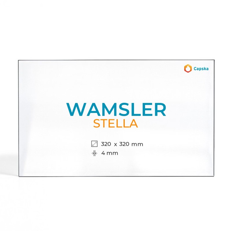 Wamsler STELLA Glass - Rectangular Panel for Wood Burning Stove