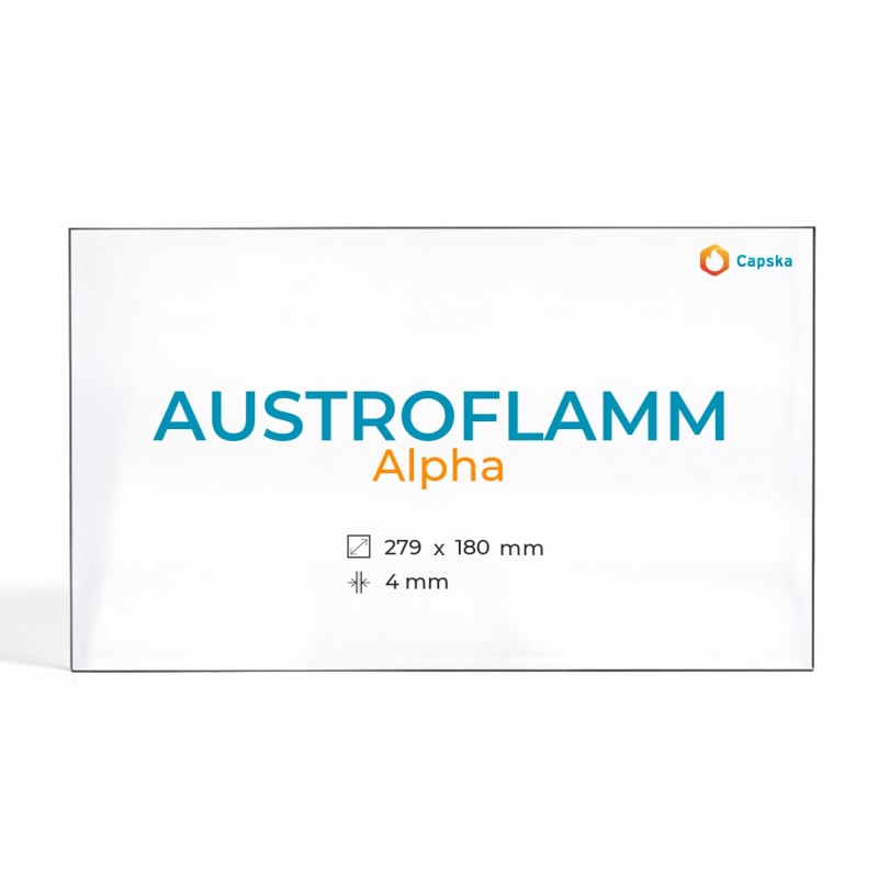 Vitre Austroflamm ALPHA - Verre Rectangle pour Poêle à Bois
