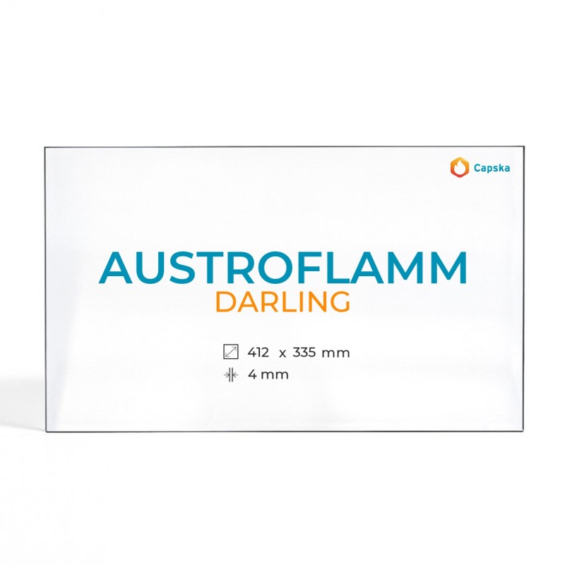 Austroflamm DARLING Glas - Rechteck Kaminglas für Kaminofen