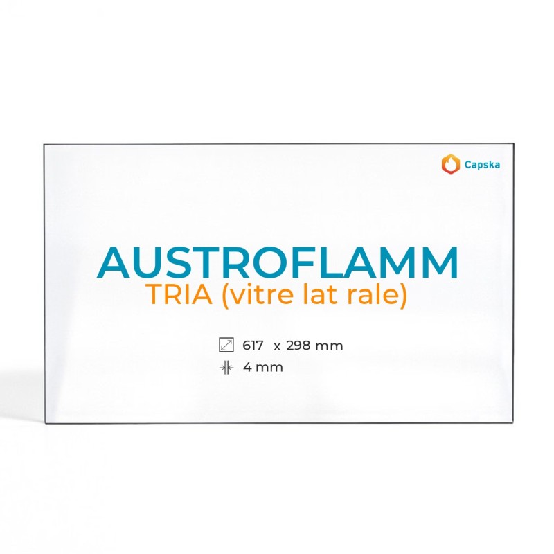 Vitre Austroflamm Tria 617x298 mm - Vitre Latérale - Capska