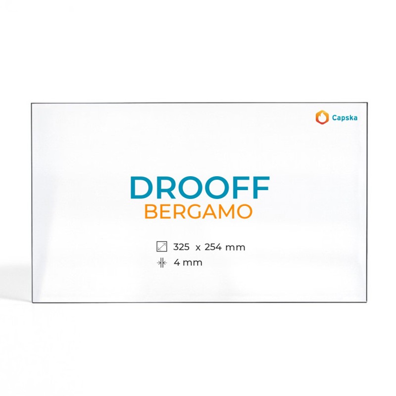 Vitre Drooff BERGAMO - Verre Rectangle pour poêle à bois