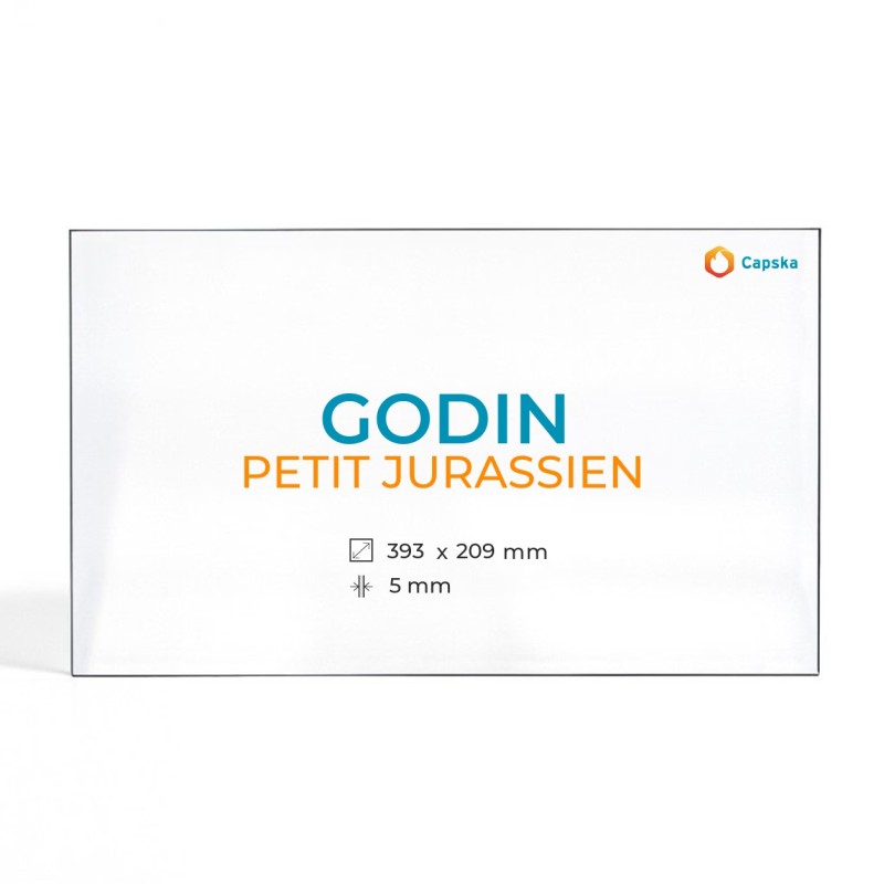 Vitre Godin PETIT JURASSIEN - Verre Rectangle cintré pour poêle à bois