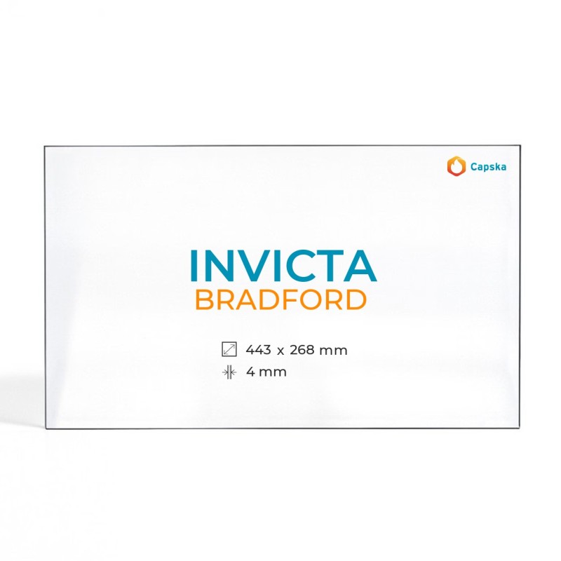 Vitre Invicta BRADFORD - Verre 2 angles arrondis pour poêle à bois