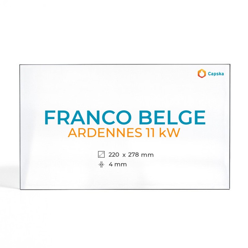 Cristal Franco Belge ARDENNES 11 kW - Vidrio 1 ángulo redondeado Derecho
