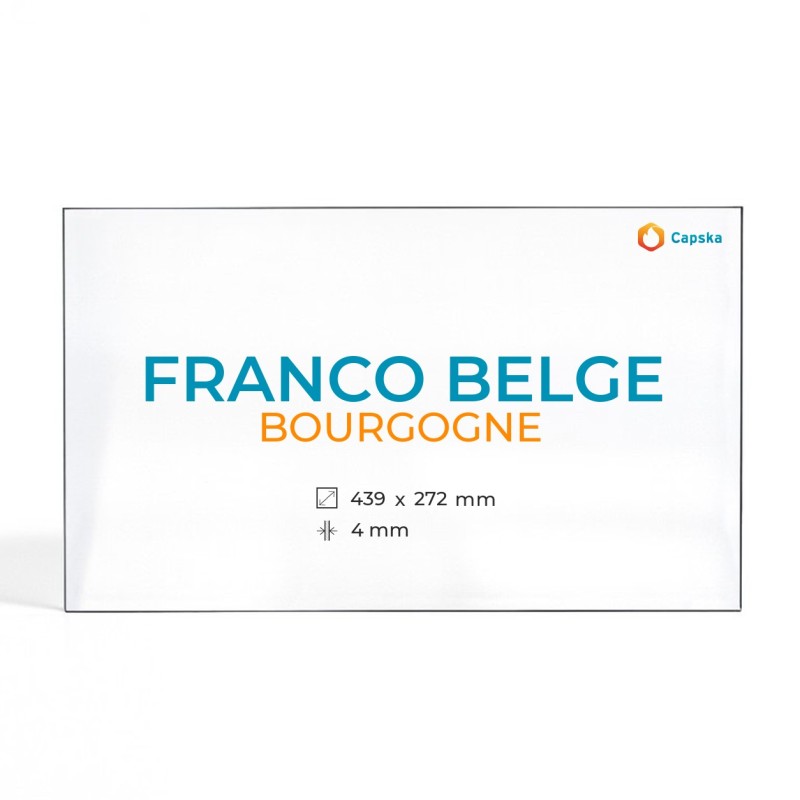 Vetro Franco Belge BOURGOGNE - Vetro Rettangolo con arco per stufa a legna