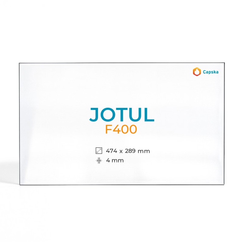 Vitre Jotul F400 - Verre Rectangle cintré pour poêle à bois