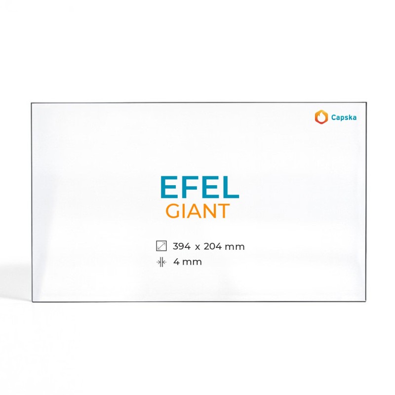 Efel GIANT Glass Panel for Wood Burning Stove