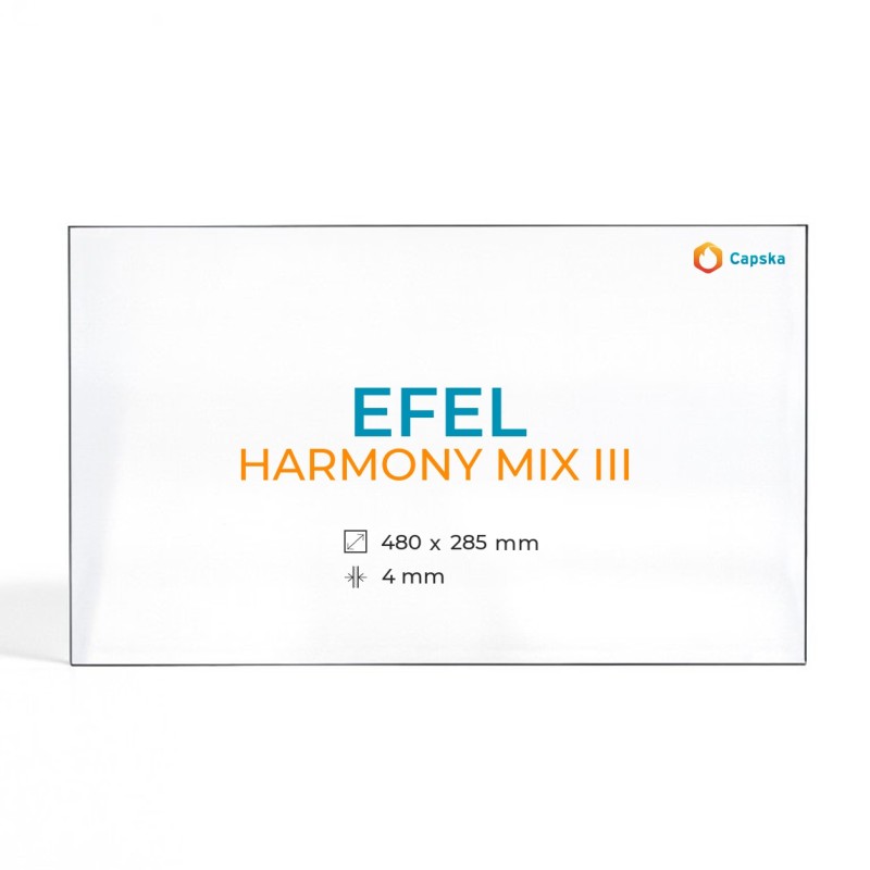 Efel HARMONY MIX III Glass Panel for Wood Burning Stove