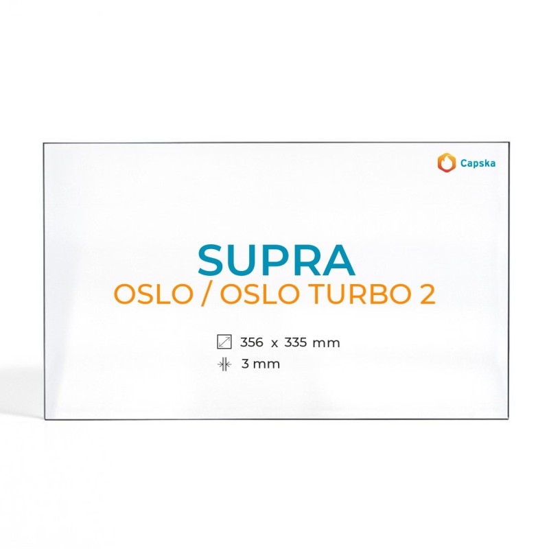 Vitre Supra OSLO / OSLO TURBO 2 - Verre Rectangle pour poêle à bois