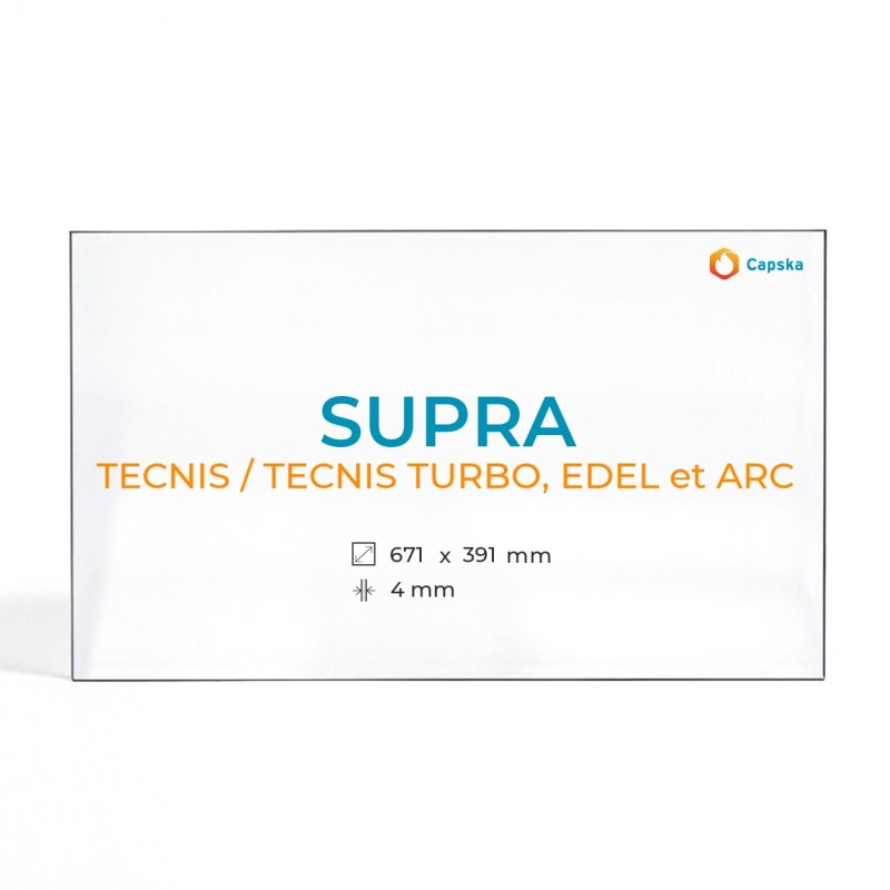 Supra TECNIS Glass Panel for Stoves - Rectangular Shape