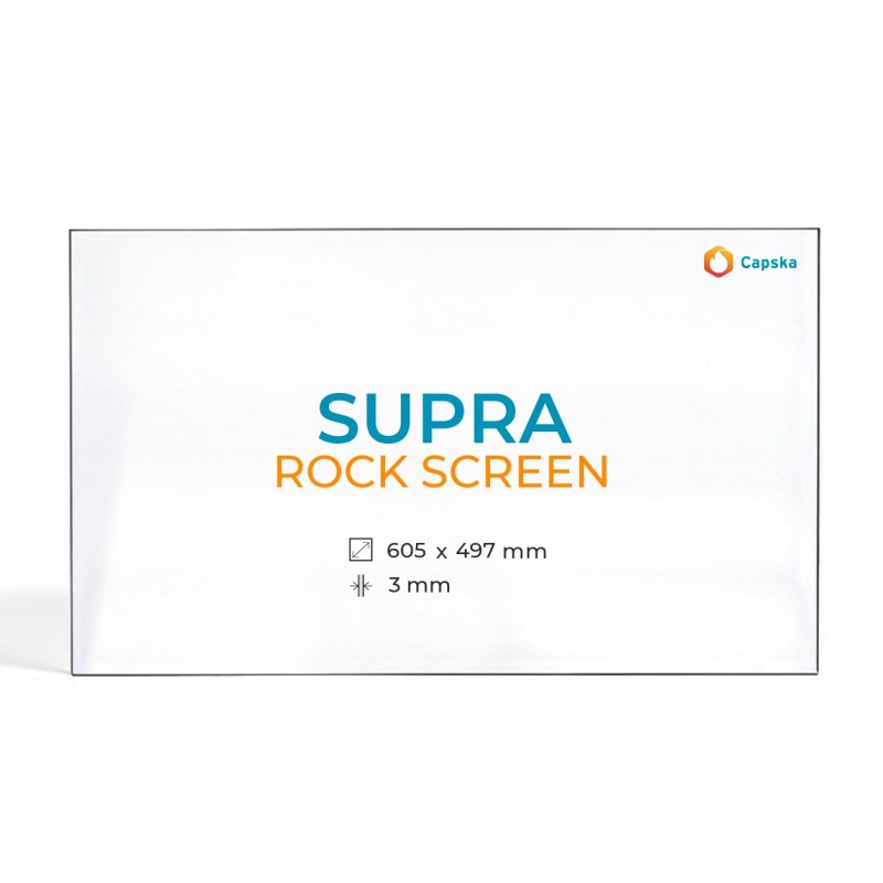 Supra ROCK SCREEN Glass - Rectangular Panel for Wood Burning Stove