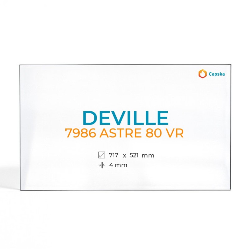Deville 7986 ASTRE 80 VR Glass - Fireplace Insert Panel
