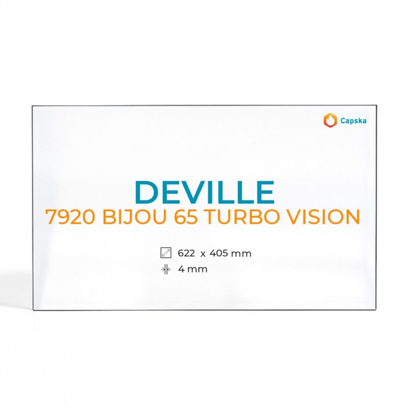 Deville 7920 BIJOU 65 TURBO VISION Glass | Fireplace Insert Panel