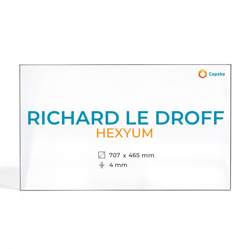 Richard Le Droff HEXYUM Glass - Fireplace Insert Panel