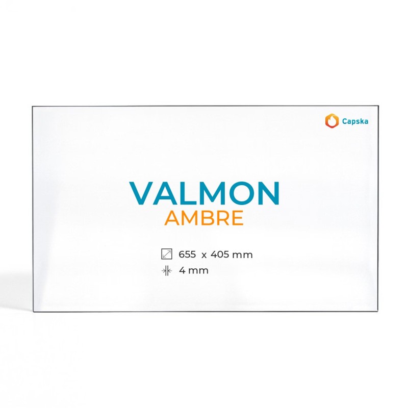 Valmon AMBRE Glass Panel - Fireplace Insert Upgrade