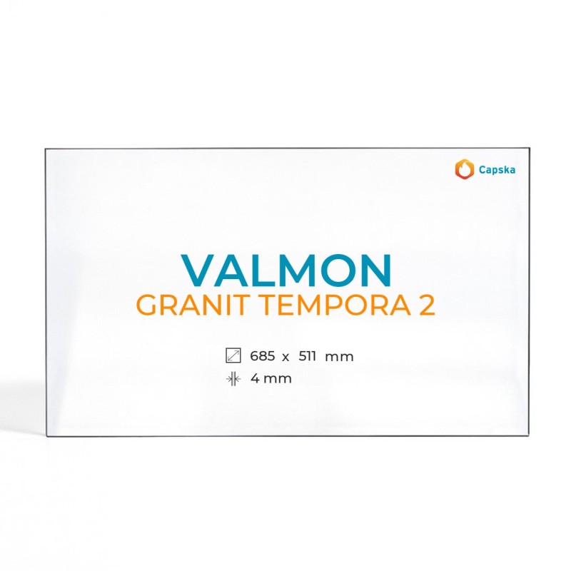 Valmon GRANIT TEMPORA 2 Glass - Rectangular Fireplace Insert Panel