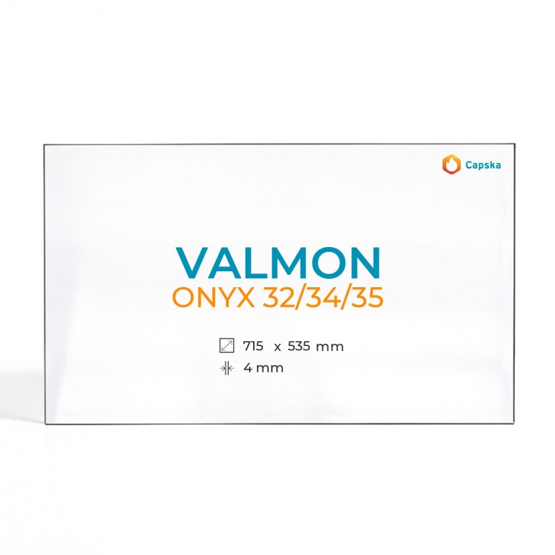 Vitre Valmon ONYX 32/34/35 - Verre Rectangle Sérigraphié pour insert