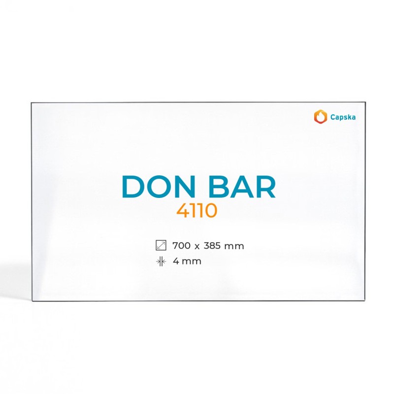 Vitre Don Bar 4110 - Verre Trapèze isocèle pour insert