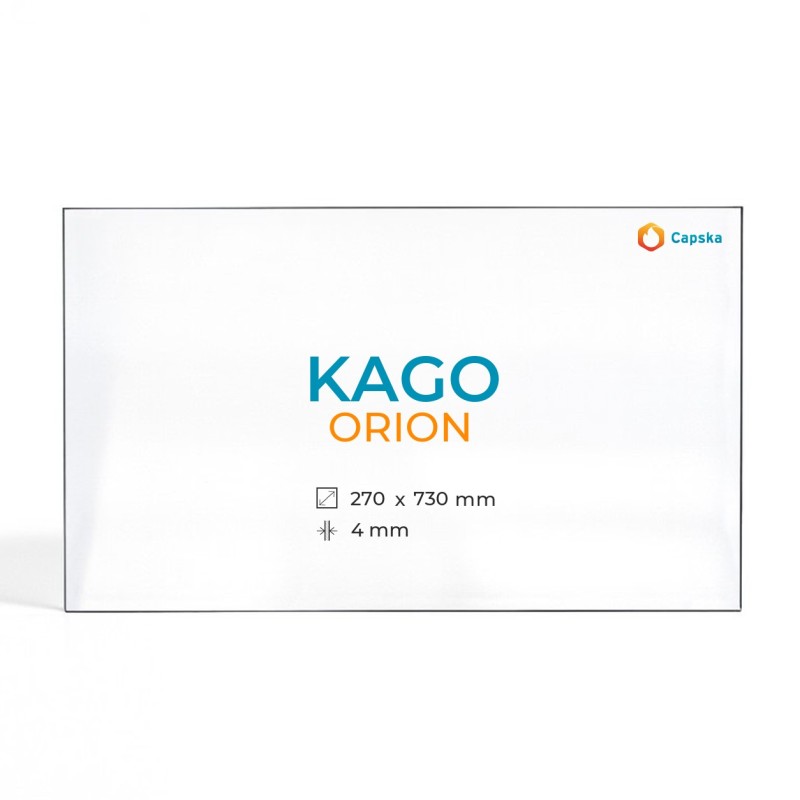 Vitre Kago ORION - Verre Trapèze rectangle Gauche pour poêle à bois