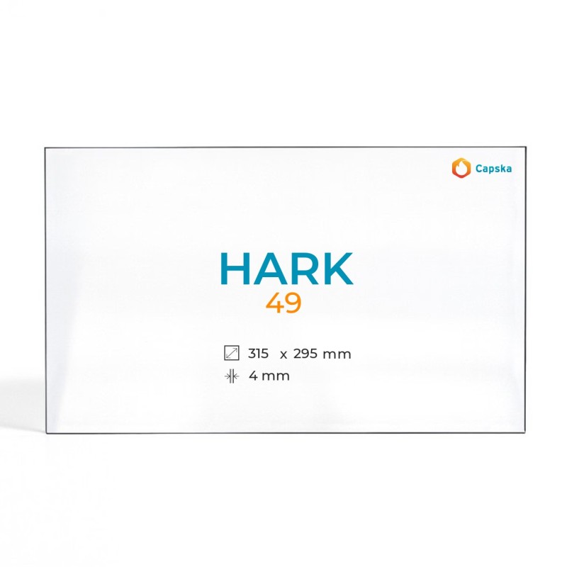 Hark 49 Glas - Rechteck Kaminglas für Kaminofen